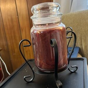 Yankee Candle Elegant Black Metal Large Jar Holder set of 2